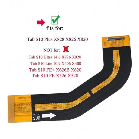 ubrokeifixit Galaxy Tab S10 Plus X826 Motherboard Mainboard Connector Flex Cable Replacement for Samsung Galaxy Tab S10 Plus X828U X826B X820 12.4" in Kuwait