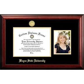 NCAA Wayne State Warriors Unisex Wayne State University 10 x 8 Inches Gold Embossed Diploma Frame with 5 x 7 Inches Portrait Gold Embossed Diploma Frame with 5 x 7 Inches Portrait Brown One Size