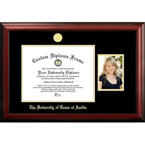 Campus Images NCAA University of Texas Austin 14 x 11 Inches Gold Embossed Diploma Frame with 5 x 7 Inches Portrait