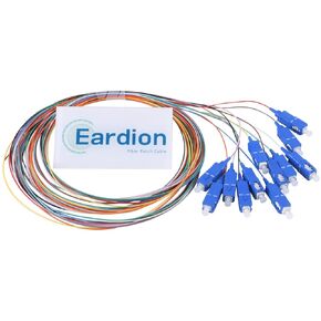 4 Pcs SC/APC Fiber Optic Pigtail, 1.5 Meter 12 Strand SC-APC SingleMode 9/125 Fiber Pigtail, Color Coded Fiber Optic Pigtail Strand Multimode SC/APC-0.9mm for Networks Communication System