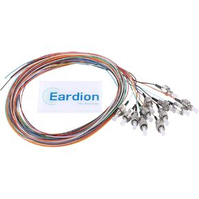 4 Pcs SC/APC Fiber Optic Pigtail, 1.5 Meter 12 Strand SC-APC SingleMode 9/125 Fiber Pigtail, Color Coded Fiber Optic Pigtail Strand Multimode SC/APC-0.9mm for Networks Communication System