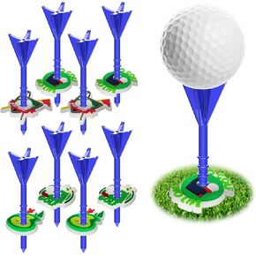 Golf Tees 8 Pcs Premium Golf Tees, Adjustable & Durable Golf Tees, with 4 Kinds of Adjustable Pad Mark,Tee Off with Greater Consistency and Shoot Better Scores in Kuwait