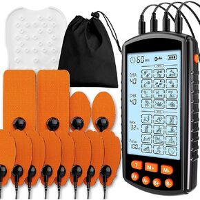 Tens and Powered Muscle Stimulator for Pain Relief Therapy, Electronic Pulse Massager Muscle Massager with Electrode Pads for Neck Back Arms Pain Relief…