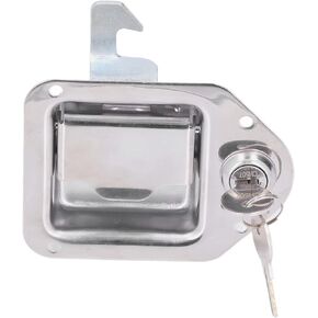 Tool Box Handle Latch with 2 Keys 304 Stainless Steel Silver Paddle Lock for Truck RV Trailer ATV UTV truck tool boxes It takes a few minutes to install no complicated o