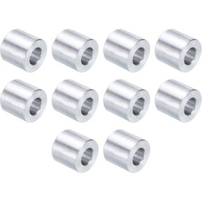 uxcell 10pcs Aluminum Spacer 3/8" Bore x 3/4" OD x 5/8" Length Screw Standoff Bushing Plain Finish Round Metal Spacer for 3/8 ID Screws Bolts and Rods in Kuwait