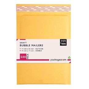 4x8 inches Kraft Bubble Mailer Self Seal Bubble Shipping Envelopes 500 Pack Padded Envelopes Thick Bubble Mailers Packaging for Small Business #000