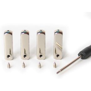 Matel Aglets Shoelace Tips (Set of 4 Tips And Screws Includes Screwdriver)
