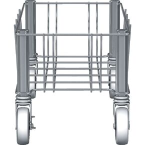 Rubbermaid Commercial Products Vented Slim Jim 3 Trash Can Dolly, Stainless Steel, 1956192