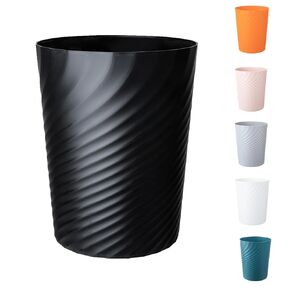 Trash Can, Small Trash Can, Plastic Trash Can, Wastebasket Recycling Bin, Round Garbage Can for Bathroom, Office, Bedroom, Kitchen 1.8 Gallon/8 L (Blue)