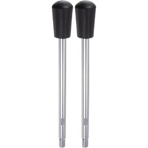 HARFINGTON 2pcs Clamping Handles M8 Thread 200mm (8") Length Chrome Plated Revolving Crank Handle Grip Handwheel Screw Stem for Lathe Machine