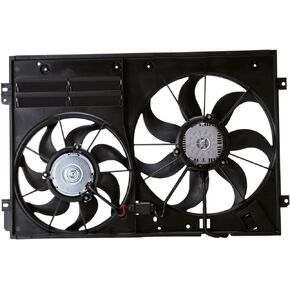 TYC 622830 Replacement Cooling Fan Assembly Compatible with Volkswagen Jetta , Black