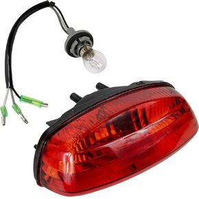 Caltric Tail Light Assembly with Bulb Compatible with Suzuki Eiger LT-F400 LT-F400F LT-A400 LT-A400F 2002-2007 / Vinson LT-A500F 2002-2007 / QuadSport LT-Z400 LT-Z400Z 2003-2004