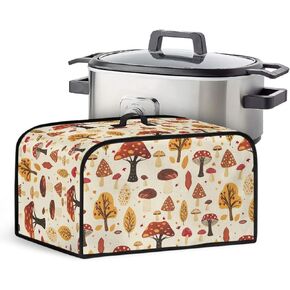 Blue Butterfly Slow Cooker Cover Holder Rose Slow Cooker Dust Cover Kitchen Appliance Covers Instant Pot Cover Pockets Halloween Holiday Gifts for Kitchen Decor
