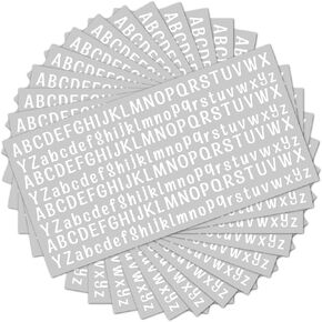 2500 PCS 12 Sheets Letter Stickers Small,Black Self Adhesive Vinyl Letter Stickers Waterproof Alphabet Stickers,1/2 Half in. Mailbox Sticker Stick On Letters for Mailbox,Water Bottles(0.5 Inch Black)