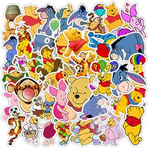 40Pcs Hot Disney Pooh Bear Tigger Stickers for Water Bottle Cup Laptop Guitar Car Motorcycle Bike Skateboard Luggage Box Vinyl Waterproof Graffiti Patches WJ