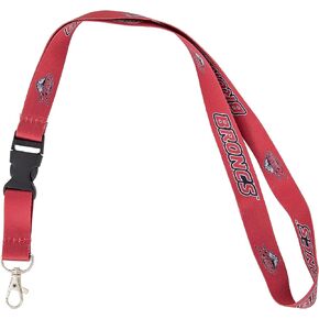 Desert Cactus Rider University Lanyard Broncs Car Keys ID Badge Holder Keychain Detachable Breakaway Snap Buckle (Red)