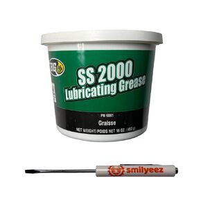 Smilyeez Listing for BG SS2000 High-Performance Polyurea #2 Lubricating Grease (1 Tube) for Automotive and Industrial Use with a Pocket Screwdriver