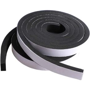 YXQ Foam Weather Stripping Tape Waterproof CR Sealing Neoprene Single-Sided Adhesive EVA Seal(1/2'' W X 1/4'' T X 13ft L)