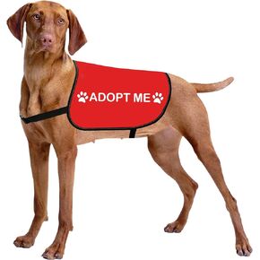 HOLLP Rescue Dog Jacket Vest ADOPT ME Dog Vest Service Dog Apparel Working Dog Clothes (ADOPT ME-Medium)