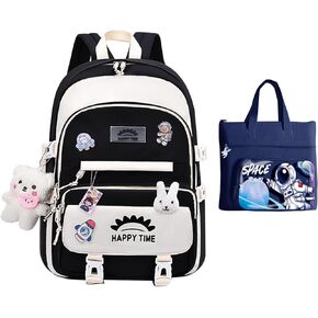 yayuexuan Kawaii Backpack 2Pcs Set Girls Backpack School Cute Multi-Pocket Backpack for teenage students and girls backpack(pink)