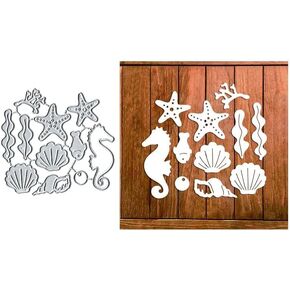 قطع معدنية للقوالب تحت حيوانات البحر، قوالب قطع لحيوانات تحت البحر، استنسل مقطوع لبطاقات القصاصات بنفسك، قوالب ورقية مزخرفة لصنع بطاقات الألبومات in Kuwait