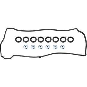 X AUTOHAUX Valve Cover Gasket Seal Kit VS50614R/12030-PNC-OOO/12341-R40-A00/12030-RAA-A01 for Honda Civic Accord CR-V Element for Acura ILX TSX Black