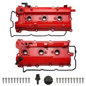 Aluminum Valve Cover Kit with Gasket, Bolts Compatible with Infiniti I35 Nissan Alitma Maxima Murano Quest OE 13264-8J113 13264-8J102 13264-7Y010 13264-7Y000
