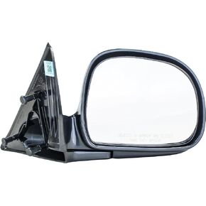 Dependable Direct Driver Side Mirror for Chevy S10 Blazer GMC Sonoma Jimmy Isuzu Hombre Oldsmobile Bravada (1994-1998) Smooth Black Non-Heated Folding Left Rear View Replacement Door Mirror GM1320126