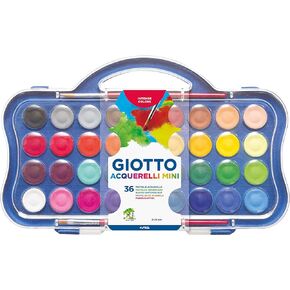 Giotto Box 36 Watercolours Mini, Pans, Assorted Count