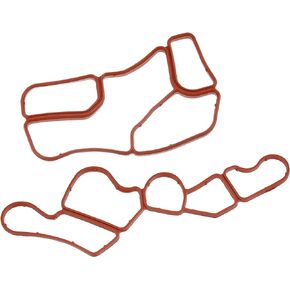 Power Steering Pump Oil Filter Housing 2721840280 Cooler Seal Gasket for Mercedes-Benz ML350 2006-2011 Brown (Set of 2)