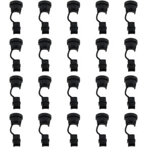 DGZZI 20pcs Wire Cover Black Round Electric Cable Protection Strain Relief Bushing Grommet 6N-4 Electric Cable Protection Cord Buckle