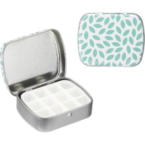 PATIKIL 12 Well Mini Paint Storage Box, Portable Tiny Painting Tray 1.6ml Per Mixing Cup for Gouache Watercolor Art Craft Oil Painting, Green Leaves