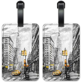 Love from New York - Luggage ID Tags - Suitcase Identification Cards - Set of 2