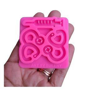 Stethoscope Silicone Mold - Resin Mold for Earrings - Silicone Mold for Epoxy Resin - Jewelry making mold - Mold for Keychain - Resin Mold