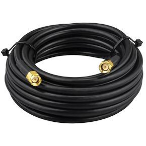 Boobrie SMA to SMA Cable 5M 16.4ft RG58 Coax Cable 50 Ohm SMA Male to SMA Male Extension Cable Low Loss SMA Extension Antenna Cable for 3G/4G/LTE/GPS/RF Radio/WiFi Antenna/Two-Way Radio Applications