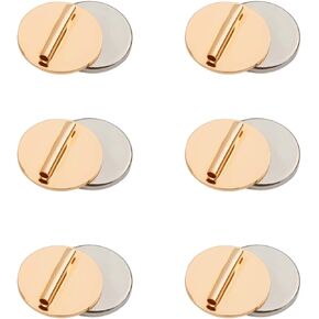 6pcs Mini Magnetic Brooch Pin Converter, Harm Free Clothing Magnet Buckle Magnet Metal Lapel Pin, Pin holder Magnet Almost Invisible Metal Pin Backs for Scarf Hijab Shawls Thin Fabric (Silver)
