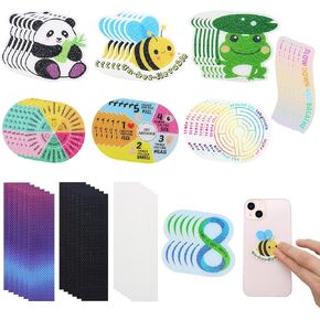 66 قطعة من الملصقات الحسية Scettar، ملصقات حسية للقلق، ملصقات تهدئة المزاج، شرائط تهدئة للملصقات الحسية القلق، ملصقات تهدئة للأطفال، ملصقات زن باتش لتهدئة المزاج للأطفال in Kuwait