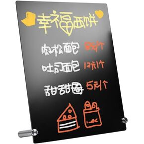 Chalkboard Sign Tabletop Chalkboard Signs with Base Stand Carbon Steel Menu Chalkboard Stand,Message Board for Shop, Restaurant, Home Decoration (Metal Base 22 * 31cm/8.66×12.20inches)