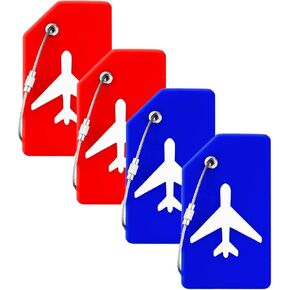 4 Pack Luggage Tag, Baggage Handbag School Bag Suitcase Tag Label with Name ID Card in Kuwait
