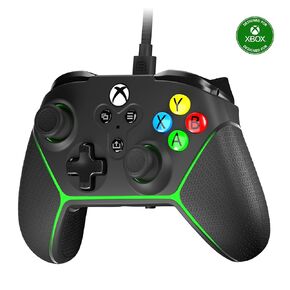Surge Wired Controller for Xbox Series X|S, Xbox One & Windows 10/11 PC - Junior Controller with LED Lighting, Non-Slip Grip, Rumble Feedback Livewire Microwatt (Black)