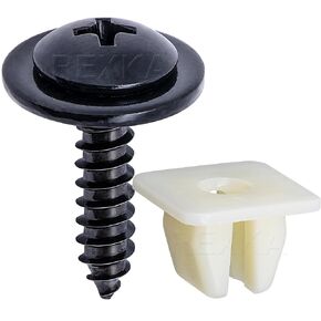 Rexka 10 Sets Fender Liner Bumper Cover Splash Shield Wheelhouse Liner Tapping Screws Nylon Nut Kit for Honda Acura 90114-SE0-000, 90676-SA7-003