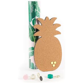 U Brands Tropical Locker Accessory Kit, Includes Magnets, Wrap, Pineapple Cork Board, Push Pins