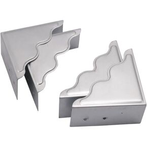 Metal Box Corner Guard, Large Retro Furniture Corner Protection Safety Corner Bumpers Sdjdhej 4Pcs Box Corner Guard Antique Silver Decoration Desk Tool Box Cabinet Case Edge Cover Home