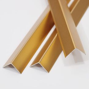 Coengwui Aluminum Corner Guards, Peel and Stick L-Shaped Molding Trim for Wall Table Door Frame Protection and Decoration (Matte Black, 3Pcs x 3ft x 0.8in)