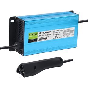 xiixtoo 15 AMP Replacement Golf Cart Battery Charger Compatible with 48 Volt EZGO RXV & TXT Golf Carts with 3 Pin Triangle Style/RXV Plug
