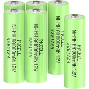 PKCELL Rechargeable AAA Battery,300mAh Ni-MH Battery,Pre-Charged Battery for Garden Solar Light Lamp (12-Count)