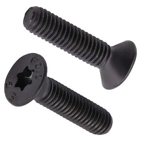 M5-0.8 x 10mm (80 pcs) Flat Torx Drive Machine Screws, 10.9 Grade Alloy Steel, Torx Drive T25, Full Thread, Countersunk Head, Black Oxide Finish