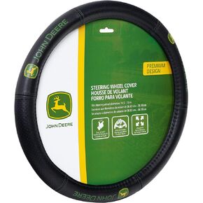 Plasticolor 006713R01 John Deere Deluxe Hi-Contrast Stitched Steering Wheel Cover