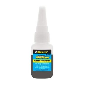 Vibra-TITE - 31020 310 Toughened Superglue: Gap Filling Black - 20 gm Bottle