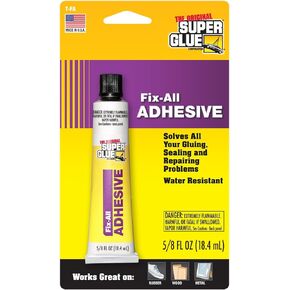 Super Glue - Fix All Adhesive - 5/8oz Tube - (Pack of 12)